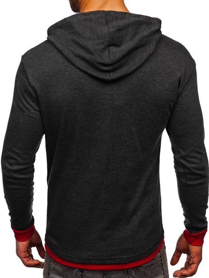 Sudadera con capucha para hombre antracita Bolf 145380