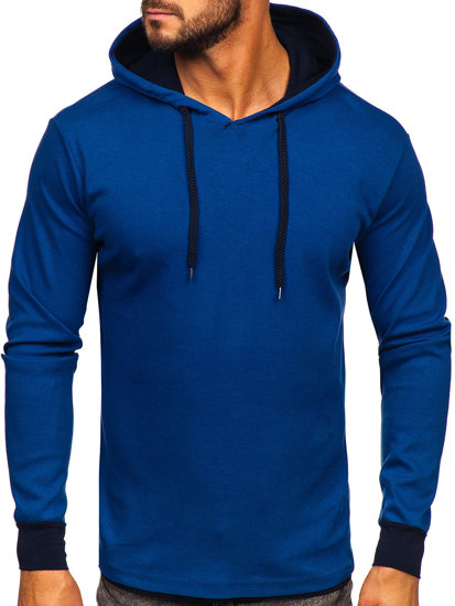 Sudadera con capucha para hombre azul Bolf 146312