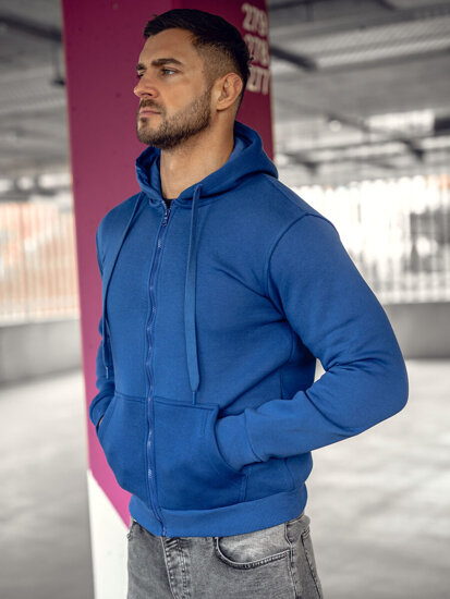 Sudadera con capucha para hombre azul medio Bolf 2008A