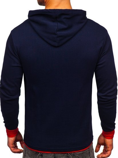 Sudadera con capucha para hombre azul oscuro Bolf 145380-1