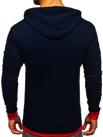 Sudadera con capucha para hombre azul oscuro Bolf 145380