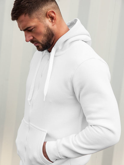 Sudadera con capucha para hombre blanco Bolf 2008A