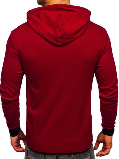 Sudadera con capucha para hombre burdeos Bolf 145380