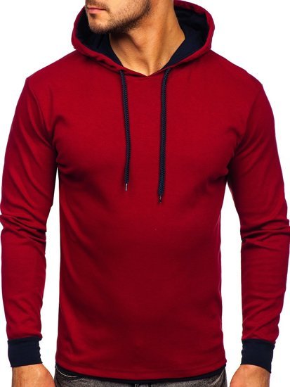 Sudadera con capucha para hombre burdeos Bolf 145380