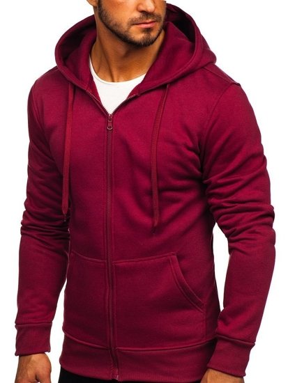 Sudadera con capucha para hombre granate Bolf 2008