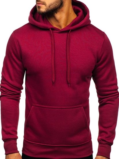 Sudadera con capucha para hombre granate oscuro Bolf 2009