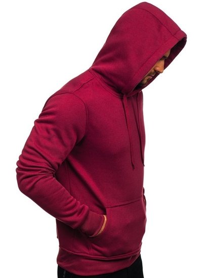 Sudadera con capucha para hombre granate oscuro Bolf 2009