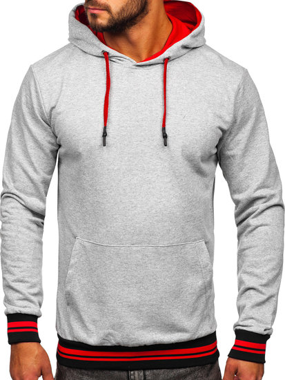 Sudadera con capucha para hombre gris claro Bolf 145369