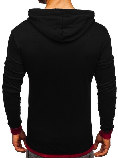 Sudadera con capucha para hombre negro Bolf 145380