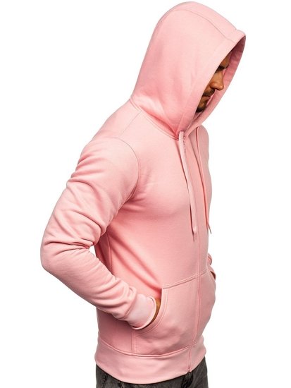 Sudadera con capucha para hombre rosa claro Bolf 2008