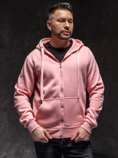 Sudadera con capucha para hombre rosa claro Bolf 2008A1