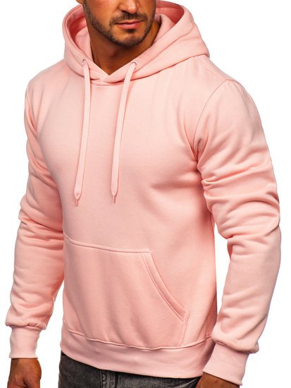 Sudadera con capucha para hombre rosa claro Bolf 2009-38