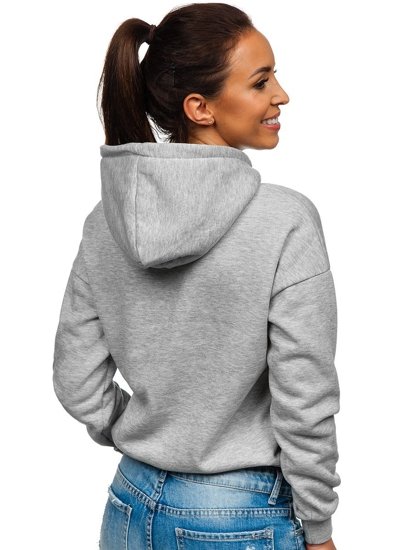 Sudadera con capucha para mujer gris Bolf KSW2018