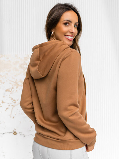 Sudadera con capucha para mujer marrón claro Bolf W03B