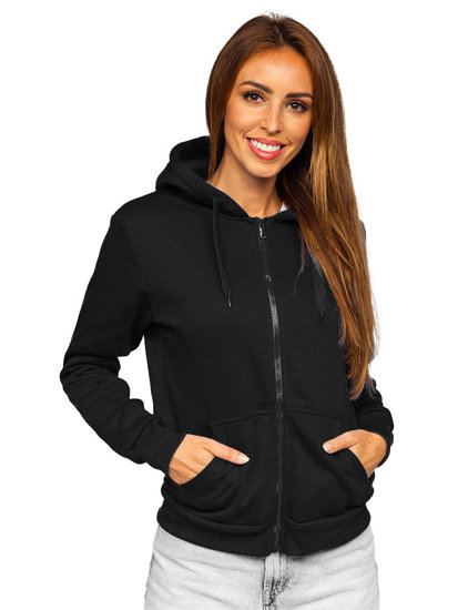 Sudadera con capucha para mujer negro Bolf W03B