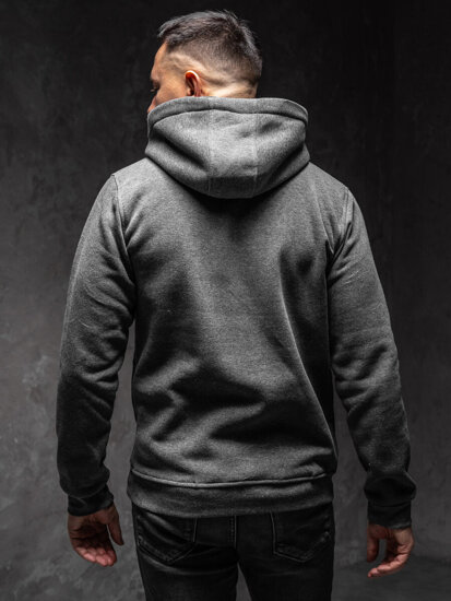 Sudadera con capucha tipo canguro para hombre grafito Bolf MB001A1