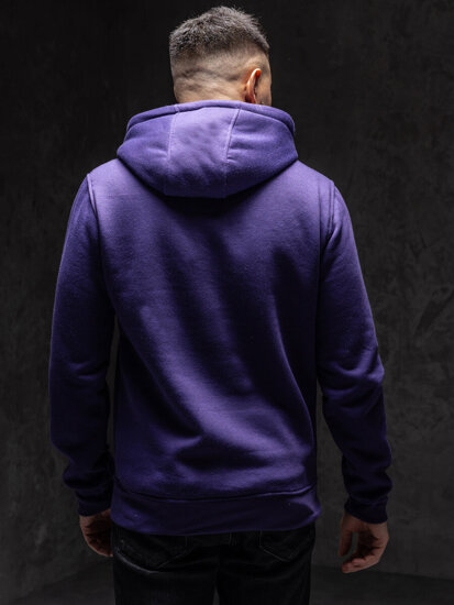 Sudadera con capucha tipo canguro para hombre violeta Bolf 2009A1