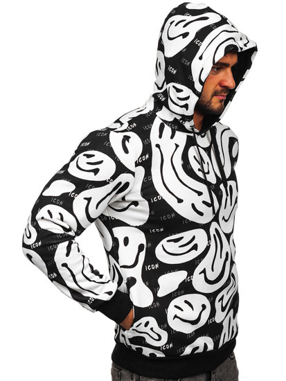 Sudadera con impresión con capucha para hombre blanco Bolf 141032