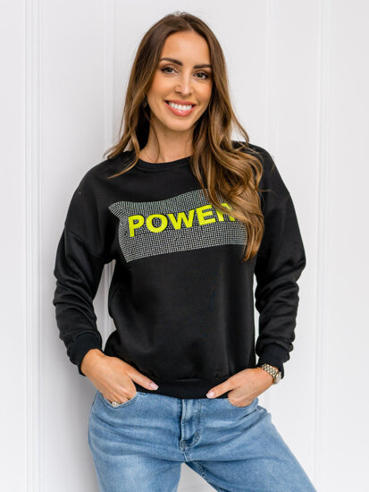 Sudadera con impresión para mujer negro Bolf KSW1004