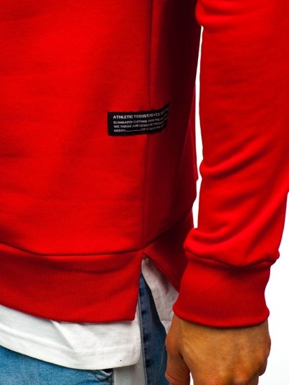 Sudadera con impresión sin capucha para hombre rojo Bolf 11115