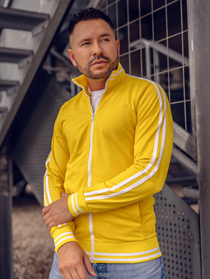 Sudadera de cuello alto de estilo retro para hombre amarillo Bolf 11113A