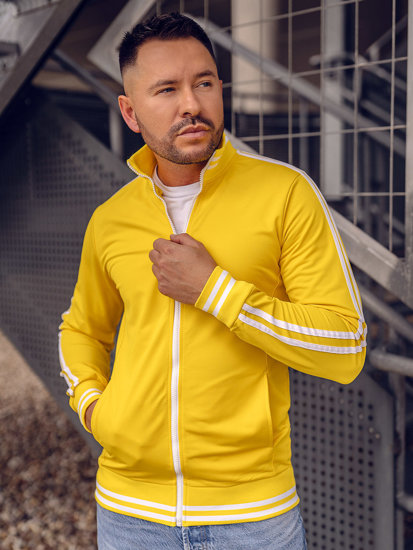 Sudadera de cuello alto de estilo retro para hombre amarillo Bolf 11113A