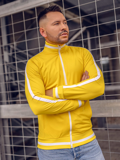 Sudadera de cuello alto de estilo retro para hombre amarillo Bolf 2126A