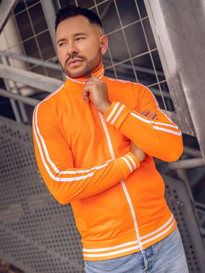 Sudadera de cuello alto de estilo retro para hombre naranja Bolf 11113A