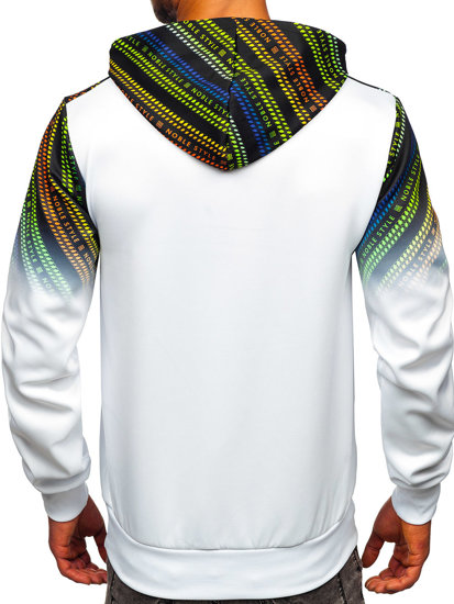 Sudadera estampada con capucha para hombre color blanco Denley HM258