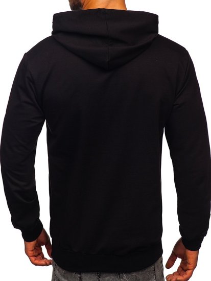 Sudadera estampada con capucha para hombre color negro Bolf 6141