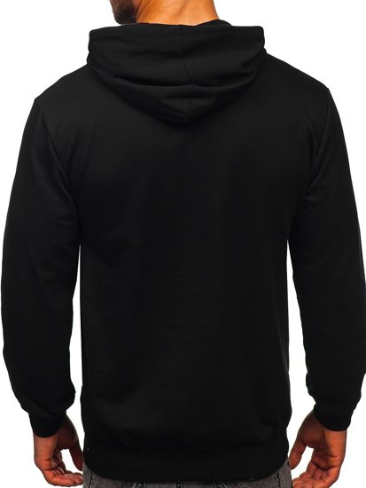 Sudadera estampada con capucha para hombre color negro Bolf 6161