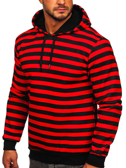 Sudadera estampada con capucha para hombre color rojo Bolf 141029