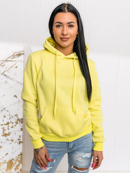 Sudadera estilo canguro para mujer Amarillo-Neon Bolf W02A1