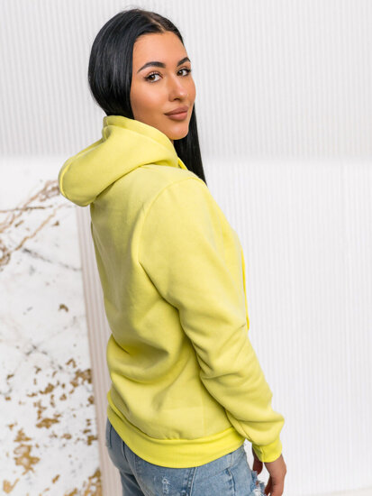 Sudadera estilo canguro para mujer Amarillo-Neon Bolf W02A1