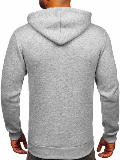 Sudadera gruesa con capucha para hombre gris oscuro Bolf 02