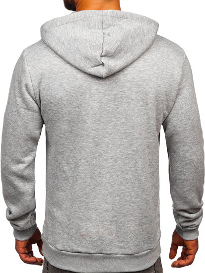 Sudadera gruesa con capucha para hombre gris oscuro Bolf 06