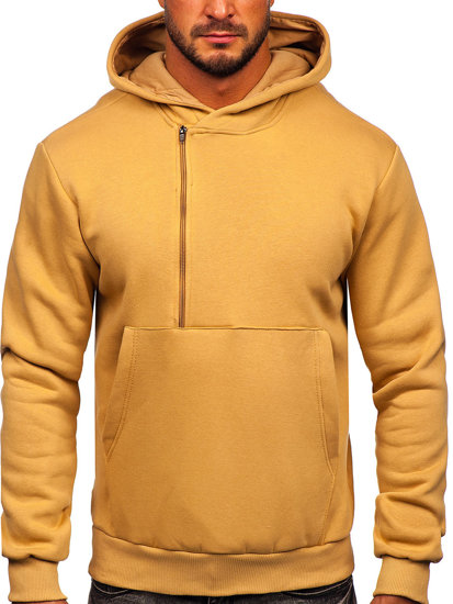 Sudadera gruesa con capucha para hombre marrón Bolf 02