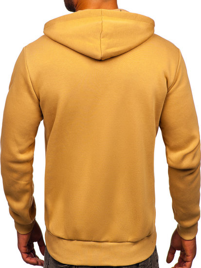 Sudadera gruesa con capucha para hombre marrón Bolf 02