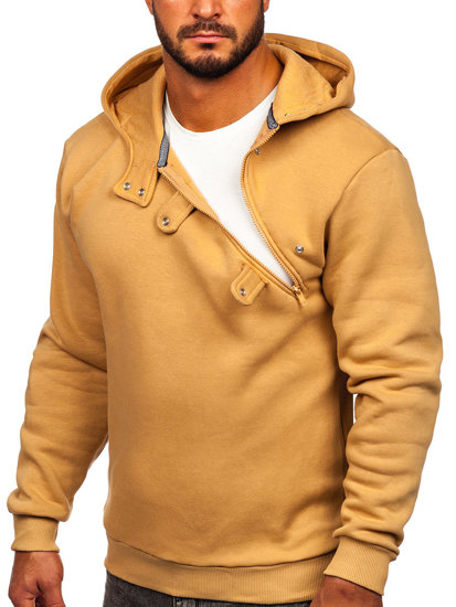 Sudadera gruesa con capucha para hombre marrón Bolf 06