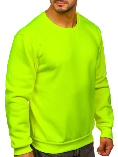 Sudadera gruesa sin capucha para hombre amarillo y fluorescente Bolf 2001