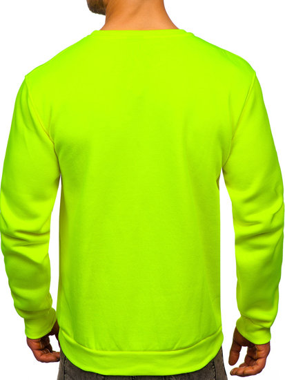 Sudadera gruesa sin capucha para hombre amarillo y fluorescente Bolf 2001