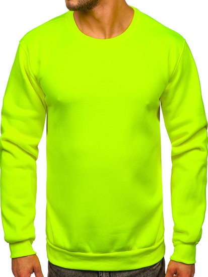 Sudadera gruesa sin capucha para hombre amarillo y fluorescente Bolf 2001