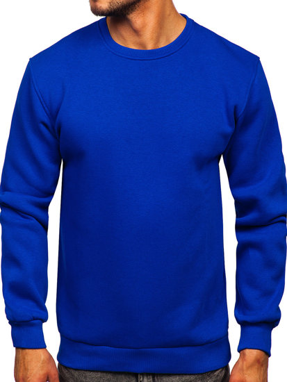 Sudadera gruesa sin capucha para hombre azul medio Bolf 2001