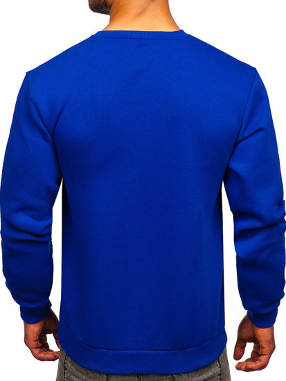 Sudadera gruesa sin capucha para hombre azul medio Bolf 2001