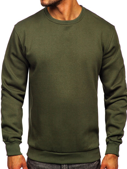 Sudadera gruesa sin capucha para hombre caqui Bolf 2001