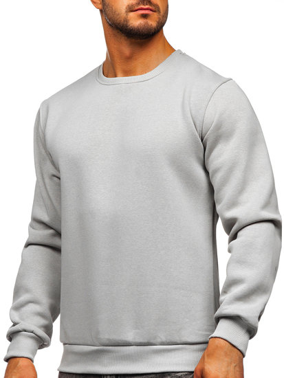 Sudadera gruesa sin capucha para hombre gris Bolf 2001