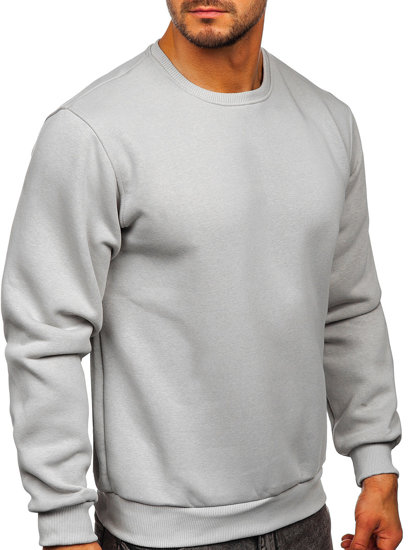 Sudadera gruesa sin capucha para hombre gris Bolf 2001