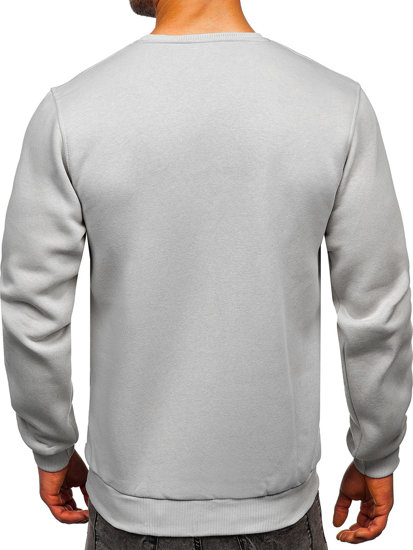 Sudadera gruesa sin capucha para hombre gris Bolf 2001