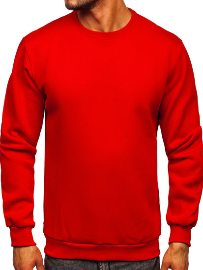 Sudadera gruesa sin capucha para hombre rojo Bolf 2001