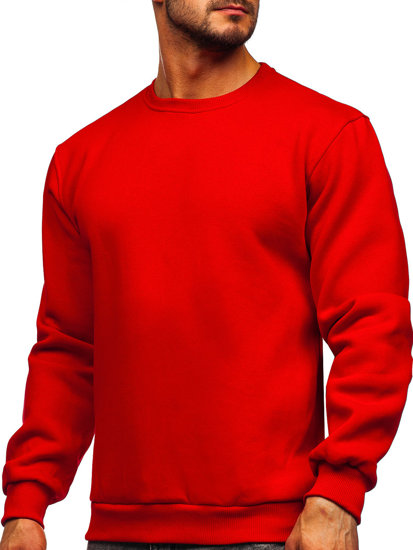 Sudadera gruesa sin capucha para hombre rojo Bolf 2001